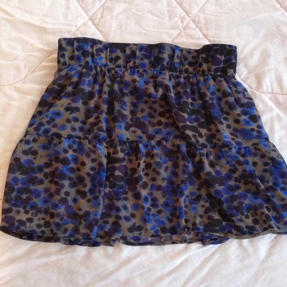 LYS Blue and Brown print Skirt